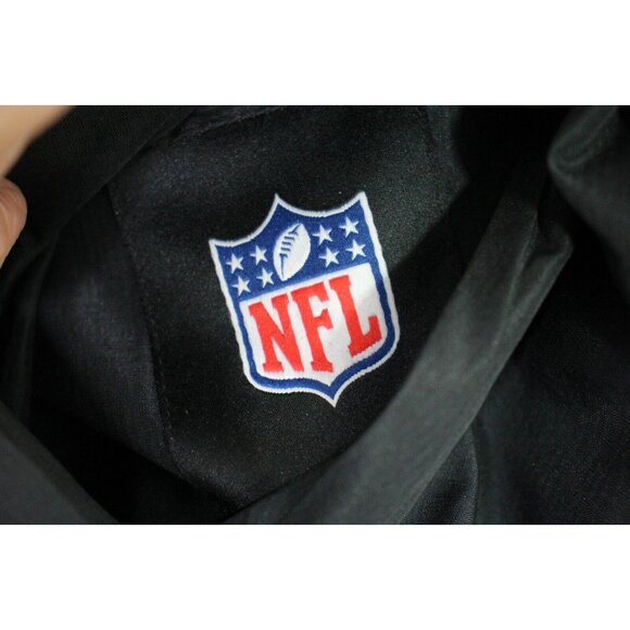 NFL Mens Big Logo Spell Out Oakland Raiders Hooded Reversible Jacket A1531 - Picture 5 of 14